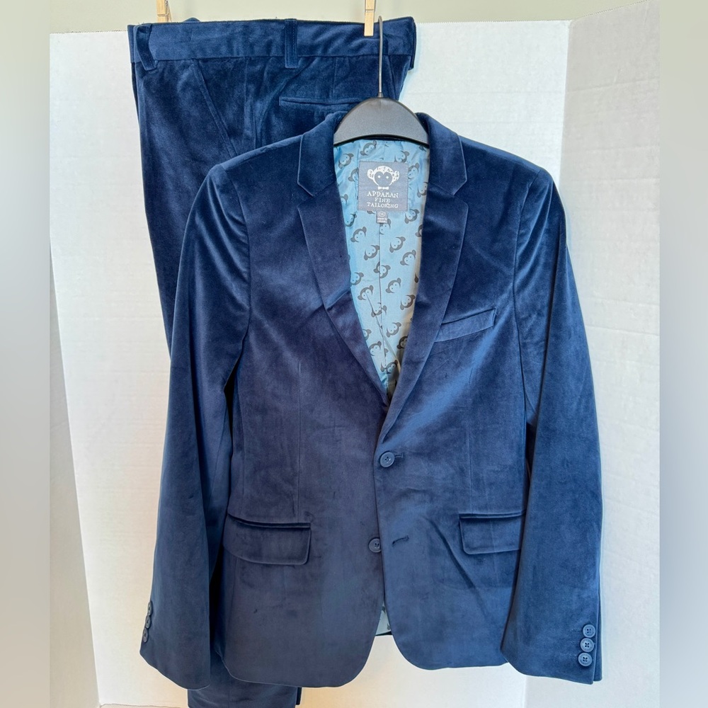 Appaman Fine Tailoring Navy Velvet Suit size 14
